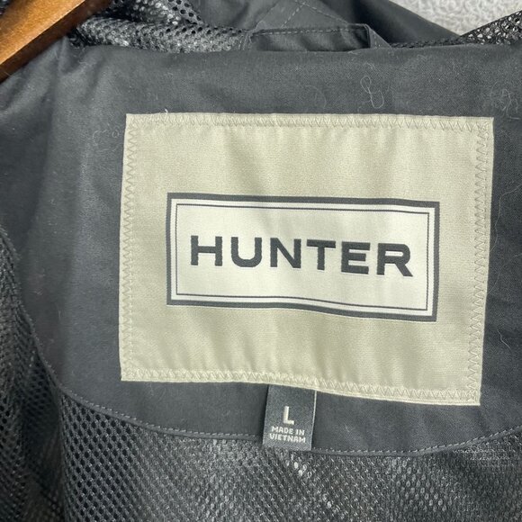 NEW Hunter Women's L Cotton Smock Rain Jacket Hooded Black - Picture 7 of 11